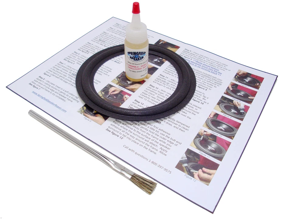 SPRINGFIELD SPEAKER Klipsch 6.5" Pro Media 2.1 Single Subwoofer Foam Surround Repair Kit - 1A65