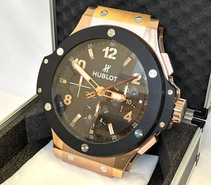 HUBLOT Reloj Big Bang Raro Reloj de Pared Oro Rosa Rosa Edición Limitada Con Estuche - Imagen 1 de 12