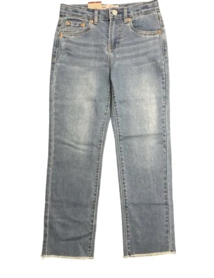 Jeans rectos cintura ajustable elásticos tiro alto Levi Strauss para niñas jóvenes 7/8 Foto 1 de 4