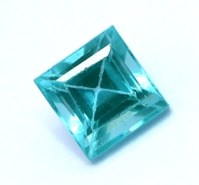 1.60 克拉天然认证蓝色绿色蓝宝石公主切割散装宝石 — 第 1/4 张图片