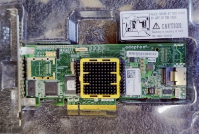 Adaptec 2260200-R ASR-2405 SAS SATA 4 port 3 GB/s 128MB DDR2 8x PCIE RAID Card - Image 1 of 3