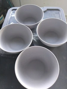 Lot of 4 --- 7" Plastic Cereal Bowls - by Room Essentials - Brand New. Grey - Picture 1 of 3