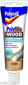 Polycell Polyfilla for Wood General Repairs Tube Filler- 75g - MEDIUM - Picture 1 of 1