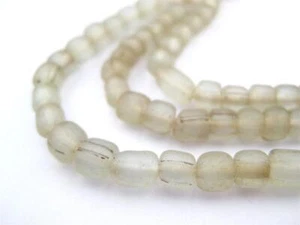 Perline di vetro Java trasparente 5 mm cilindro Indonesia filo 24 pollici - Foto 1 di 1