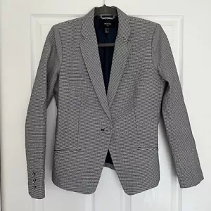 Mango Jacket - Navy and White Stripe - Size 10 Business Work Wear - Picture 1 of 6