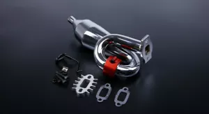 Chrome resonant tube tuned pipe exhaust pipe CNC Clip for HPI Baja 5b ss 5t 5sc - Bild 1 von 1