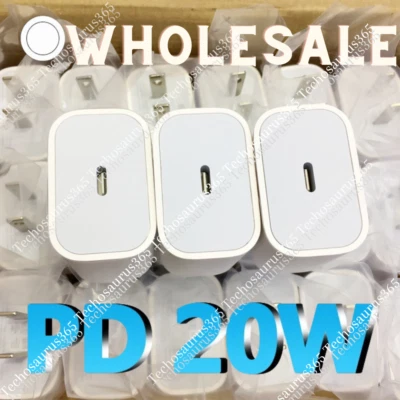 批发散装适用于 iPhone iPad 20W USB C 型 C 电源适配器 快速充电器块 — 第 1/4 张图片