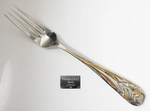 "Tenedor de cena Yamazaki acero inoxidable ADENA acento dorado 7 7/8" ¡EXCELENTE! - Imagen 1 de 1