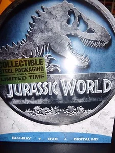 Jurassic World Blu-ray/DVD + Digital combo Collectible Steel Packaging - Picture 1 of 1