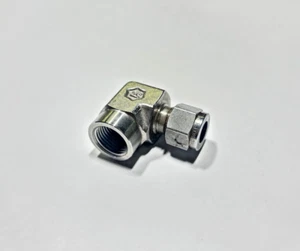 770L_SS_3/8x3/8 Ham-Let Let-Lok 3/8" x 3/8" FNPT Stainless 316L Female Elbow - Picture 1 of 7