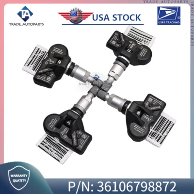 Set of 4 Tyre Pressure Sensor For BMW X1 X3 X4 Z4 M5 M6 TPMS Wheels 36106798872 - Image 1 of 4