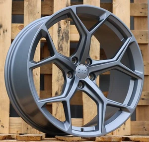 4X 22 Zoll RS6 C8 Style Grau 5X112 Felgen passend für Audi RS7 Q7 Q8 RSQ7 Etron - Bild 1 von 10