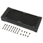 Water Cooling Radiator 8 Pipes G1/4 Thread 80mm Dual Fans Aluminum Alloy Hea SD0