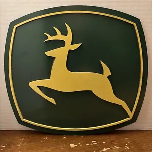 John Deere Farm Deer Metal Sign Art Vintage Style Man Cave Tractor Decor - Picture 1 of 6
