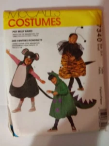 McCall's 7340 Talla 3 4 Niño Olla Vientre Bebés Disfraces Ratón Dinosaurio León - Imagen 1 de 2