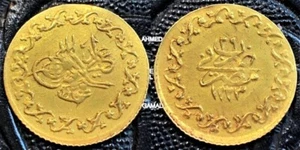 EGIPTO, OTOMANA AH1223-29 O ORO 1835 10 QIRSH. SIN DENOMINACIÓN. UNC. RARO. - Imagen 1 de 3