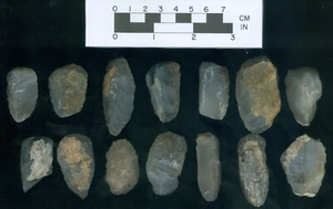 14-teiliger transparenter Achat/Chalcedon Daumenschaber South Dakota-X-Winston Hall - Bild 1 von 1