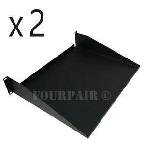 2 Pack Cantilever Data Server Keyboard Network 19" Rack Mount Shelf 2U 15" Deep - Picture 1 of 3