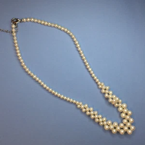 4-7 mm white cultured freshwater pearl rhodium over sterling silver 18" necklace - Picture 1 of 5