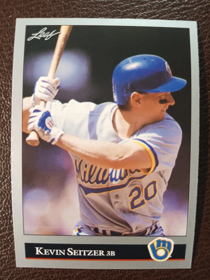 KEVIN SEITZER MILWAUKEE BREWERS 1992 LEAF BASEBALL CARD #399 - Image 1 of 1