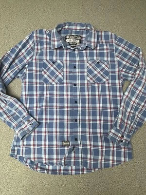Electric Quality Garments Flannel Shirt button up blue Size Large - Image 1 of 4