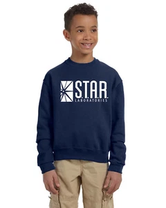 Star Labs Unisex Youth Crew Neck Sweat Shirt The Flash STAR LABORATORIES - Picture 1 of 18