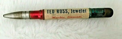 DE COLECCIÓN TED ROSS JOYERÍA PUBLICIDAD BALA LÁPIZ DETROIT MI EMERSON Y GRIS Foto 1 de 2
