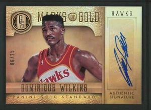Dominique Wilkins 2012-13 25/06 automático Panini Gold Standard marcas de oro - Imagen 1 de 2