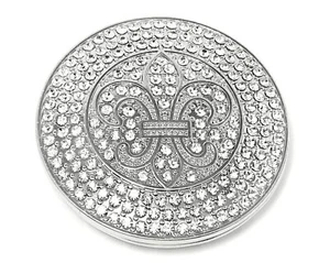 Brosche Schalclip Magnetclip Lilie Silber mit Strass silberfarben 5cm - Bild 1 von 1