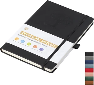 A5 Journal Notebook for Men and Women, Lined Hardcover Notebook with Elastic ... - Picture 1 of 20