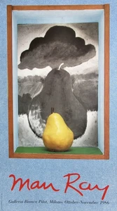Man Ray Pear Galleria Bianca Pilot Italy 1986 Poster 18 x 31-1/2 - Picture 1 of 4