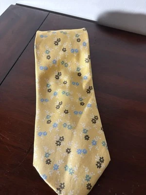 De Colección Barney’s New York Hombre Corbata Raro Patrón Floral - 100% Seda Hecha a Mano Italia Foto 1 de 4