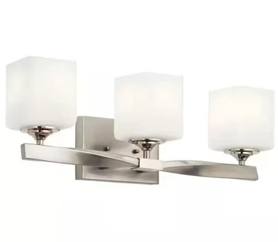 KICHLER Marette 22,75 pulgadas Luz de tocador de baño de níquel cepillado de 3 luces artículo.7 Foto 1 de 4