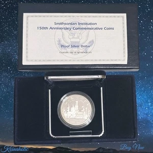 1996 P Proof Silver Smithsonian Institution Commemorative 90% Silver Dollar - Picture 1 of 16