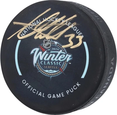 Adin Hill Vegas Golden Knights Signed 2024 Winter Classic Official Game Puck - Image 1 of 3