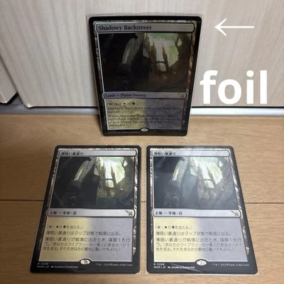 Mtg Mkm Dark Alley 3 Sheets Foil Non English Japanese Intelligence Land - Image 1 of 4