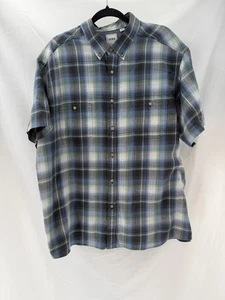 Rowm Herren Hemd Oberteil 2X Big Kurzarm Baumwolle kariert blau klassisch modern Staple - Bild 1 von 12