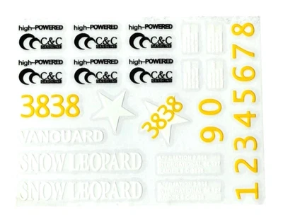 Henglong RC Tank 1/16 2.4Ghz US M26 Pershing Snow Leopard 3838 Decal Sticker Set - Image 1 of 2