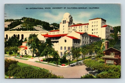 International House University Of California Berkeley California Linen Postcard - Image 1 of 2