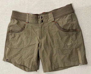 Kuhl Damen-Wandershorts Outdoor khaki Größe 2 Nylon Elasthan elastischer Bund - Bild 1 von 8