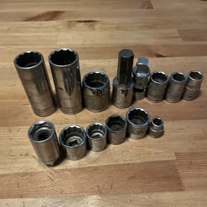 SK Tools 3/8” And 1/2” Drive Sockets Ujoint USA Vintage - Picture 1 of 6