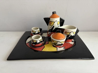 LORNA BAILEY ASPEN MINIATURE COFFEE SET RARE OLD ELLGREAVE POTTERY - Image 1 of 4