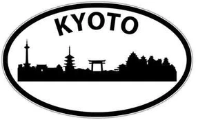 Kyoto City Japan Oval Car Bumper Window Sticker Decal 6"X4" - Picture 1 of 1