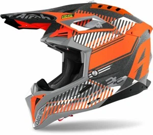 Casco Enduro Cross Airoh AVIATOR 3 Ams Wave Orange Cromado Naranja Fluo TG S - Imagen 1 de 2