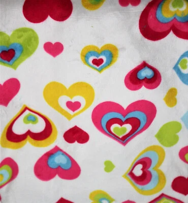 MULTI CORAZONES MINKY CUDDLE FELPA SUAVE SEDOSA COSER EDREDÓN TELA ARTESANAL POR MANO + PRECORTADO Foto 1 de 4