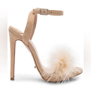 Tony Bianco Avery coyote kid furry tan suede heel luxury formal wedding size 6 - Picture 1 of 8