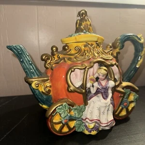 VINTAGE CINDERELLA KUTSCHE TEEKANNE von FITZ und FLOYD - Bild 1 von 16