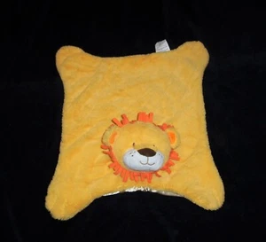 Baby Boom Lion Blanket Mat Yellow Orange Plush Satin Security Babyboom Lovey - Picture 1 of 2