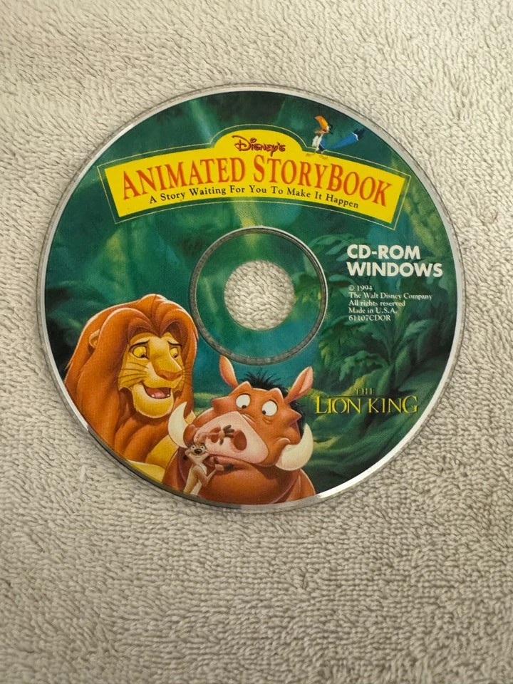 Disney's Animated Storybook - The Lion King - 1994 Windows CD - Image 1 of 1