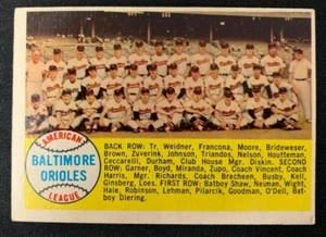 1958 TOOPS BASEBALL TEAM CARD *BALTIMORE ORIOLES #408* NRMT (O/C) RANGE BV$15 - Picture 1 of 2